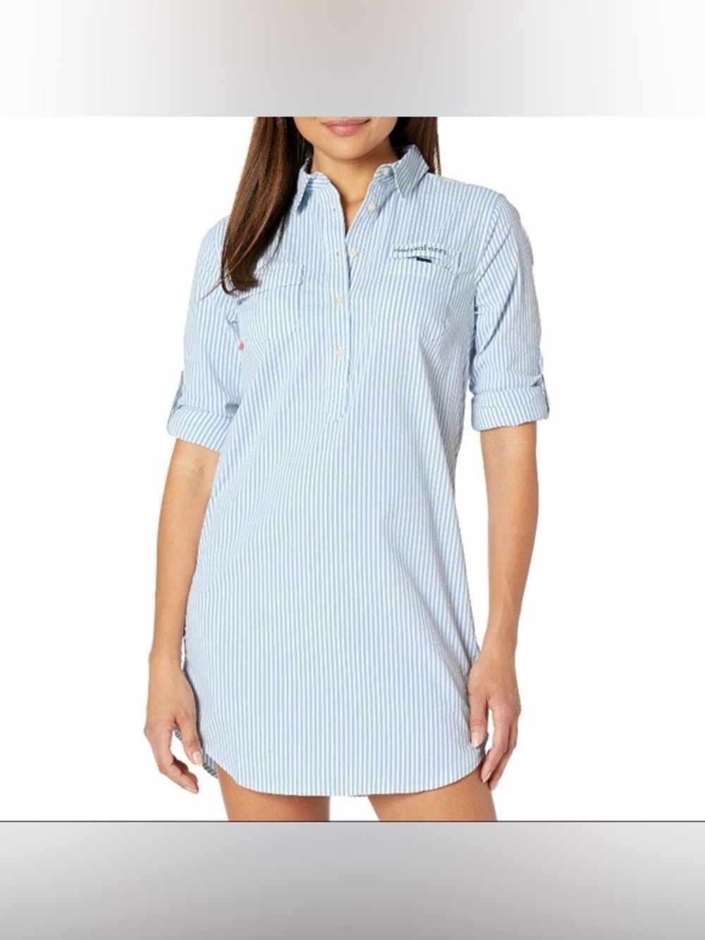 NWT Vineyard Vines Women's Button Down Shirt Dress Bathing Suit Cover up